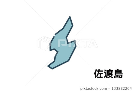 Sado Island Map Icon [Prefecture Series] 133882264