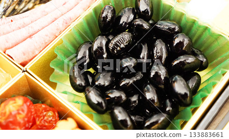 禦節料理和新年中的黑豆特寫 133883661
