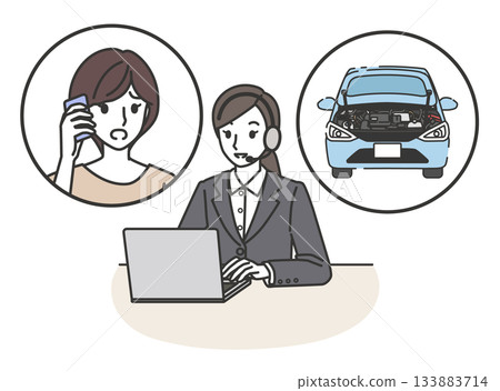 負責接聽汽車故障諮詢的客服人員 133883714
