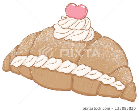 Heart croissant Heart croissant 133883820