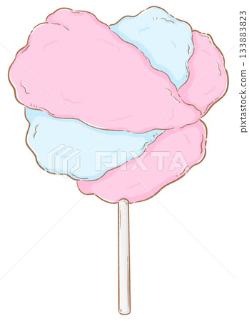 Heart cotton candy Heart cotton candy 133883823