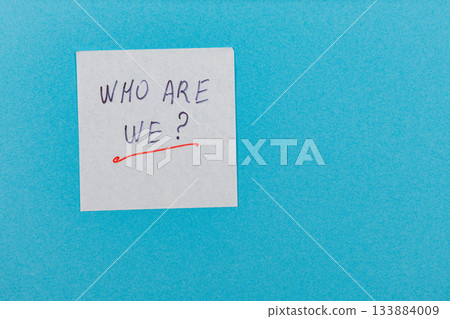 Exploring identity through questions on a sticky note Exploring identity through questions on a sticky note 133884009