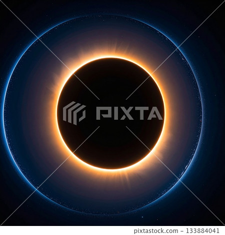 日全食金環插圖 133884041
