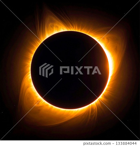 日全食金環插圖 133884044