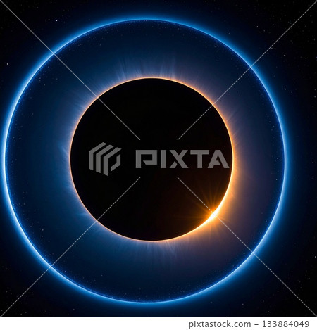 日全食金環插圖 133884049