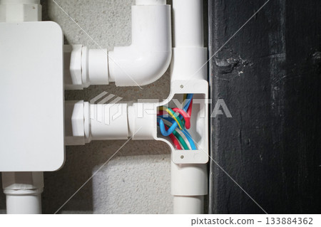 THW cable wiring in  PVC Conduit. 133884362