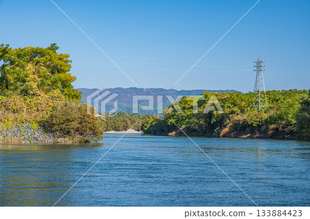 京都會伏見區宇治川風光 133884423