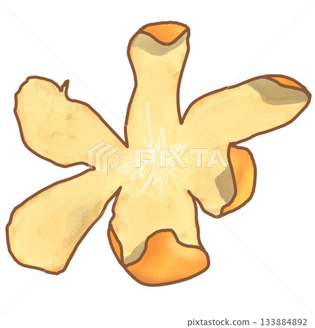 Mandarin orange peel 133884892