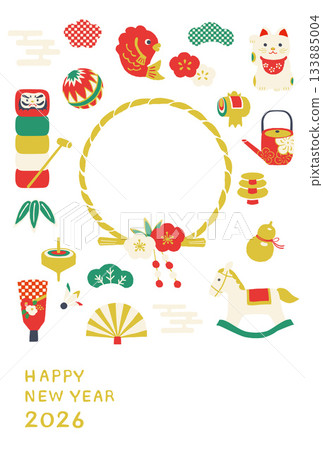 2026 Year of the Horse New Year's Card Photo Frame 2026 Year of the Horse New Year's Card Photo Frame 133885004