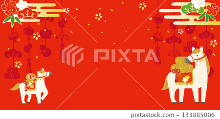 2026年新年背景插圖 133885006