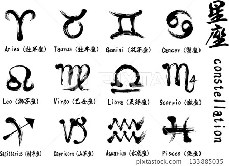 十二星座書法 133885035