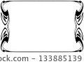 Monochrome hand drawn decorative frame. 133885139
