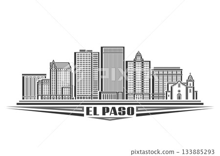 Vector illustration of El Paso Vector illustration of El Paso 133885293