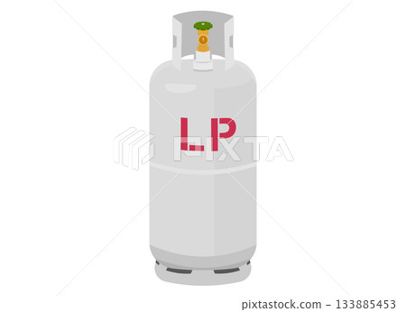 Illustration of an LP gas (propane gas) cylinder Illustration of an LP gas (propane gas) cylinder 133885453
