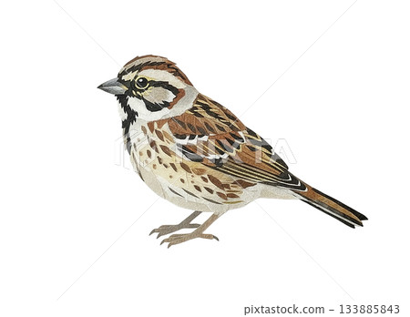 An illustration of a bunting made from Japanese paper 133885843