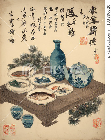 Ukiyo-e, Japanese painting 133886620