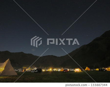 Night view of Fumotoppara Campground, Shizuoka Prefecture, November Night view of Fumotoppara Campground, Shizuoka Prefecture, November 133887344
