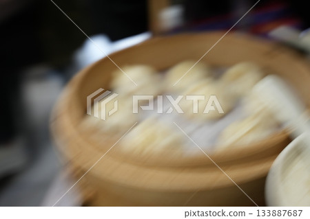 A classic Taiwanese breakfast! Xiaolongbao and mildly flavored salty soy milk 133887687