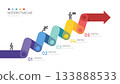 Infographics arrow point timeline business 5 steps to success template. 133888533