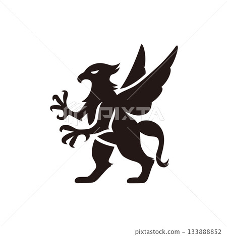 Griffon silhouette illustration Griffon silhouette illustration 133888852