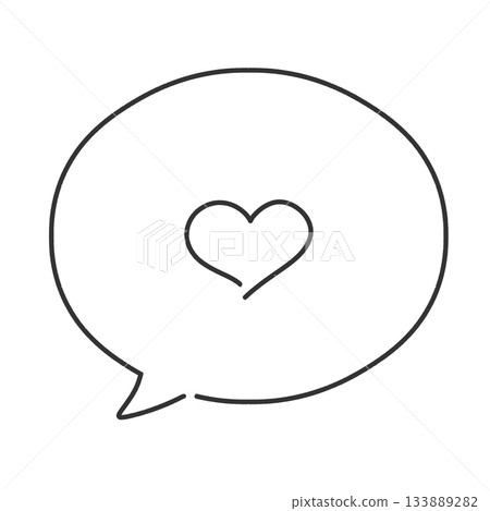 A rough, hand-drawn heart illustration like a doodle 133889282