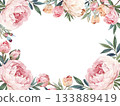 Peony flower art frame 133889419