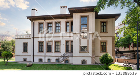The Ataturk House Museum, a significant historical landmark in Konya, Turkey, on a sunny day. The Ataturk House Museum, a significant historical landmark in Konya, Turkey, on a sunny day. 133889539