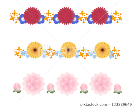 Illustration of various flowers Illustration of various flowers 133889649