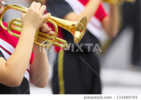 Marching band parade instruments 133889705