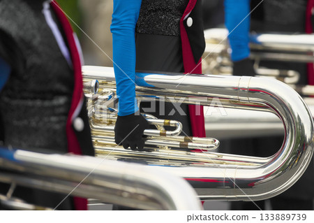 Marching band parade instruments 133889739