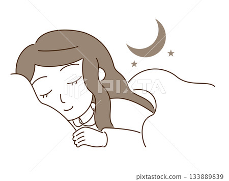  一個女人在睡覺 133889839