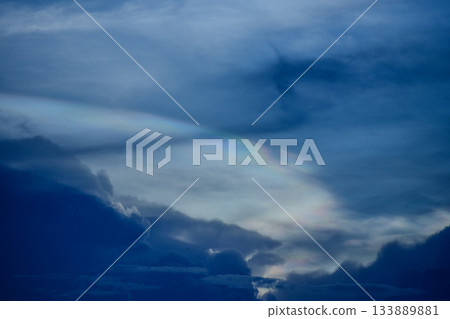 The cloud has rainbow colors. The cloud has rainbow colors. 133889881