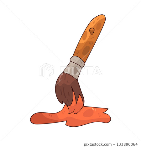 illustration of Paintbrush illustration of Paintbrush 133890064