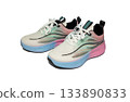 brandnew sneakers on white background 133890833