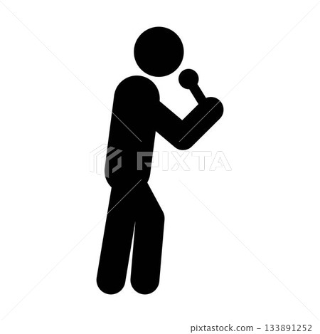 Public speaker icon, person speech and communication symbol in pictogram illustration Public speaker icon, person speech and communication symbol in pictogram illustration 133891252
