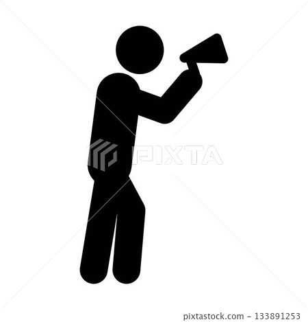 Public speaker icon, person speech and communication symbol in pictogram illustration Public speaker icon, person speech and communication symbol in pictogram illustration 133891253