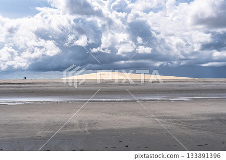 Jericoacoara beach hidden behind the dunes of the west coast of Jijoca de Jericoacoara, Ceara, Brazil 133891396
