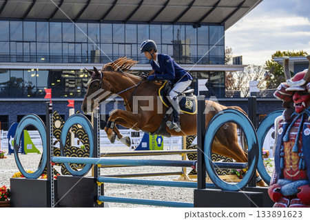 Setagaya Ward, Tokyo, Japan Breeding Show Jumping Horse Show at Equestrian Park Setagaya Ward, Tokyo, Japan Breeding Show Jumping Horse Show at Equestrian Park 133891623