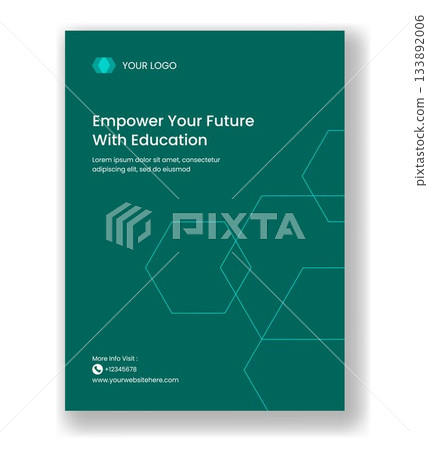 International Day of Education Vertical Poster Design with Flat Cartoon Hand-Drawn Background 133892006