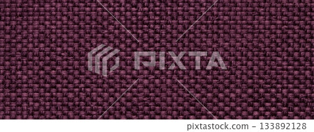 Dark purple woven textile macro texture background. Knitted wine fabric pattern for material design and backdrop 133892128