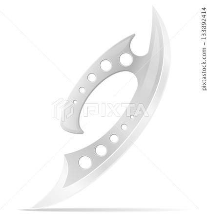 unusual original knife is a melee weapon vector illustration unusual original knife is a melee weapon vector illustration 133892414