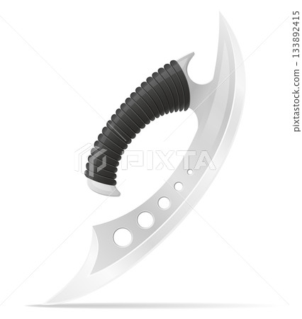 unusual original knife is a melee weapon vector illustration unusual original knife is a melee weapon vector illustration 133892415