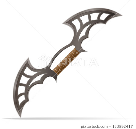 unusual original knife is a melee weapon vector illustration unusual original knife is a melee weapon vector illustration 133892417