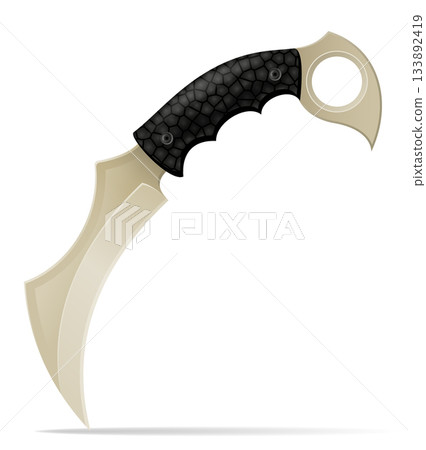 unusual original knife is a melee weapon vector illustration unusual original knife is a melee weapon vector illustration 133892419