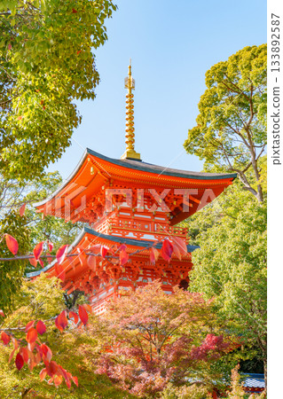 Autumn in Kobe, Suma-dera Temple's three-story pagoda 133892587