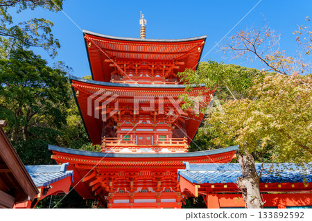 Autumn in Kobe, Suma-dera Temple's three-story pagoda 133892592