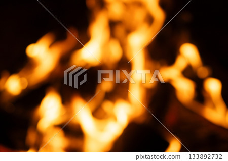 Abstract Fire Bokeh Background: Blurred Orange and Yellow Flames. Abstract Fire Bokeh Background: Blurred Orange and Yellow Flames. 133892732