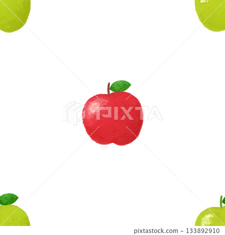 Apple watercolor seamless pattern background material fruit illustration design material Apple watercolor seamless pattern background material fruit illustration design material 133892910