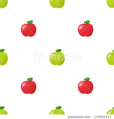 Apple watercolor seamless pattern background material fruit illustration design material Apple watercolor seamless pattern background material fruit illustration design material 133892911