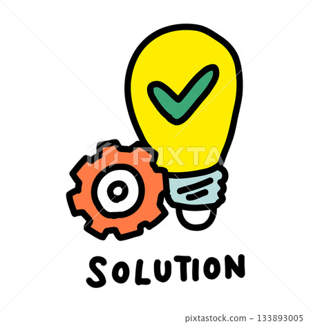 解決方案 | 手繪插圖圖標 133893005
